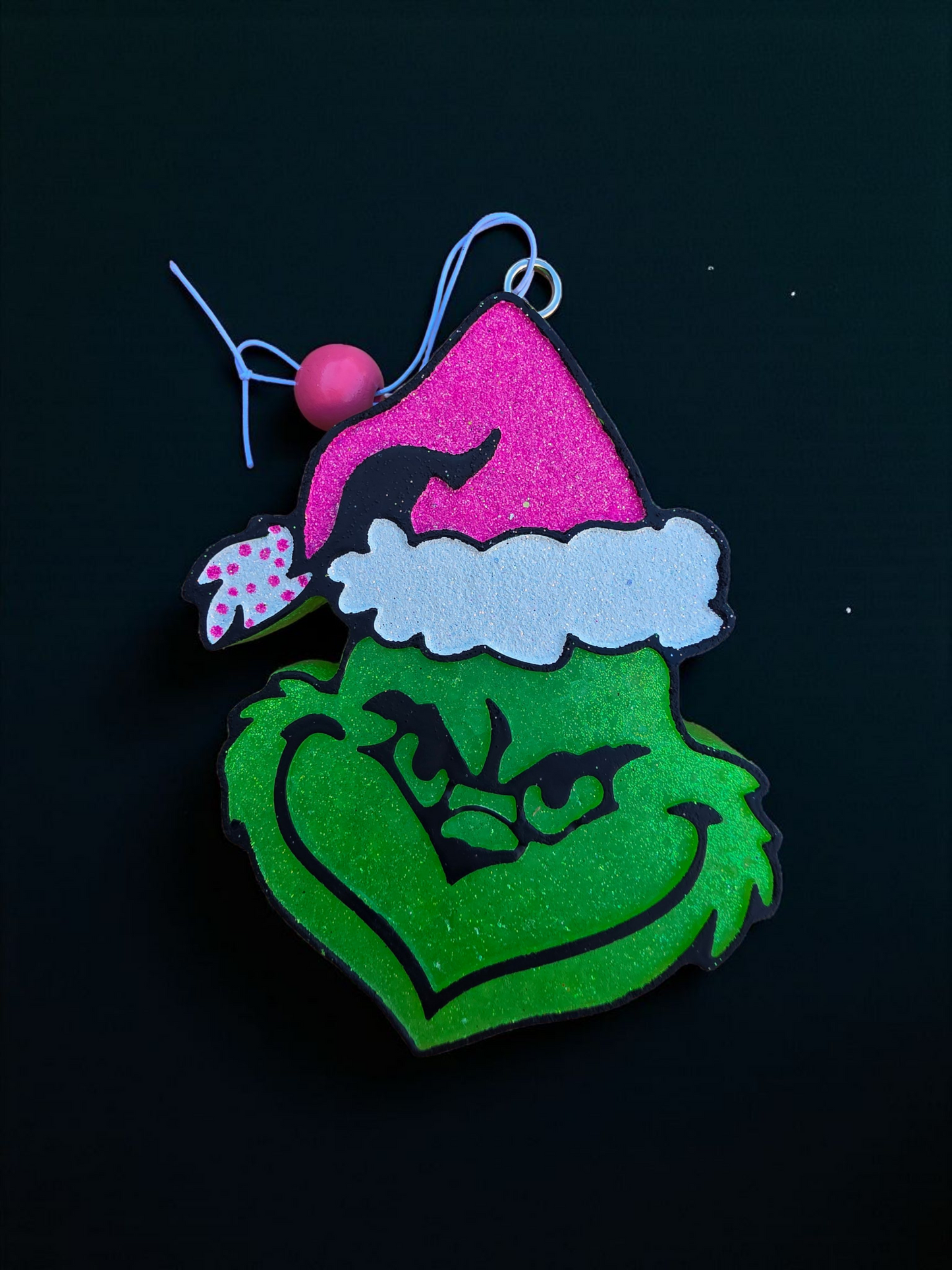 Holiday Grinch Car Freshie β Leather Scent