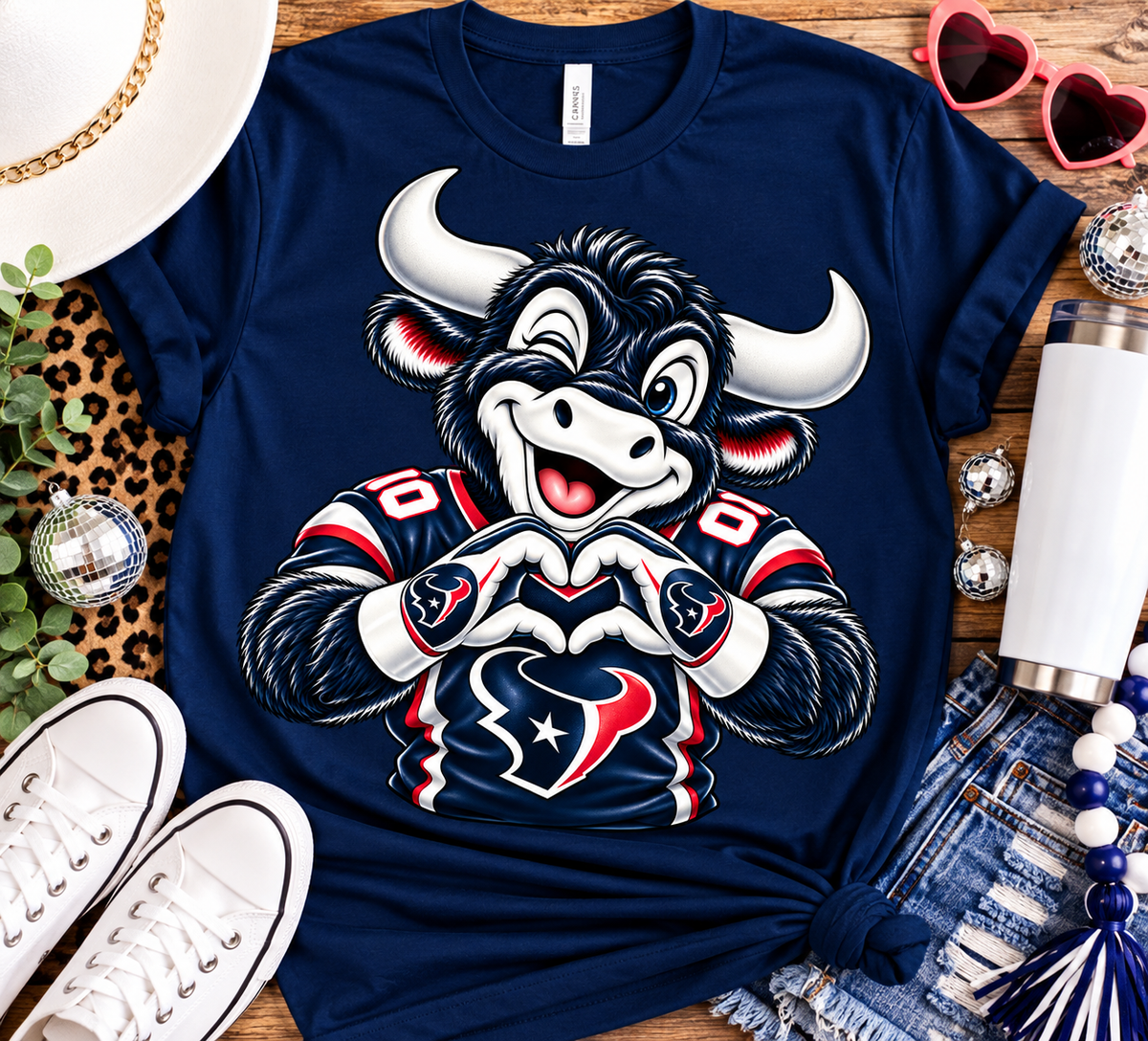 H-Town Bull Game Day Tee – Navy