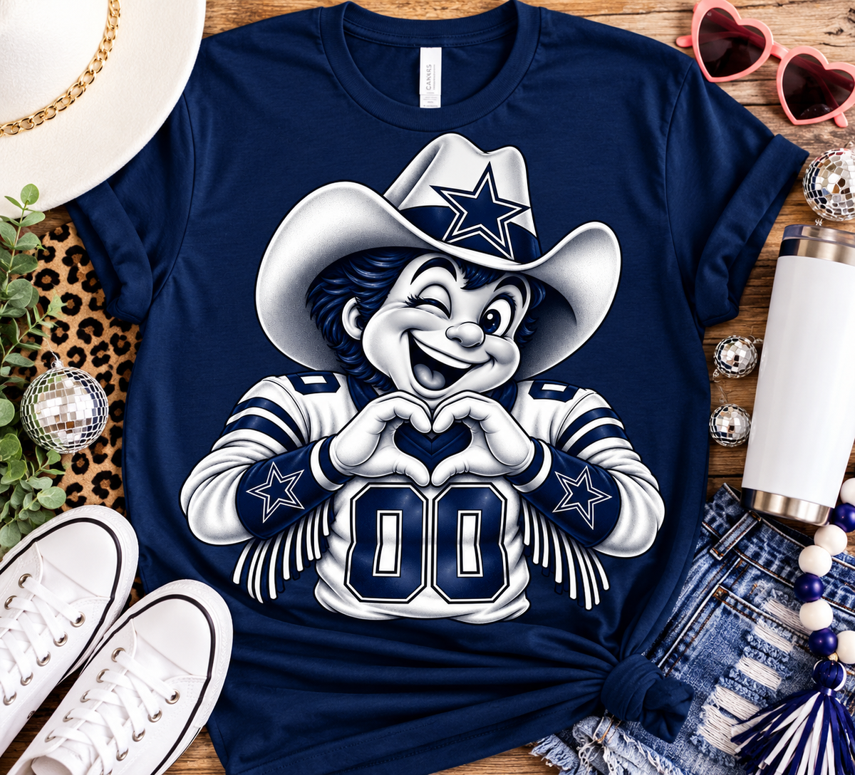 Navy Game Day Cowboy Football Tee