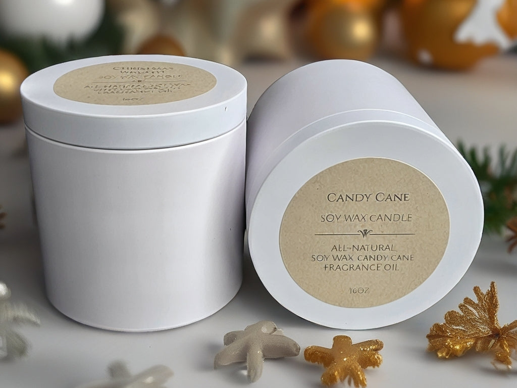 Candy Cane Soy Wax Candle – 16oz