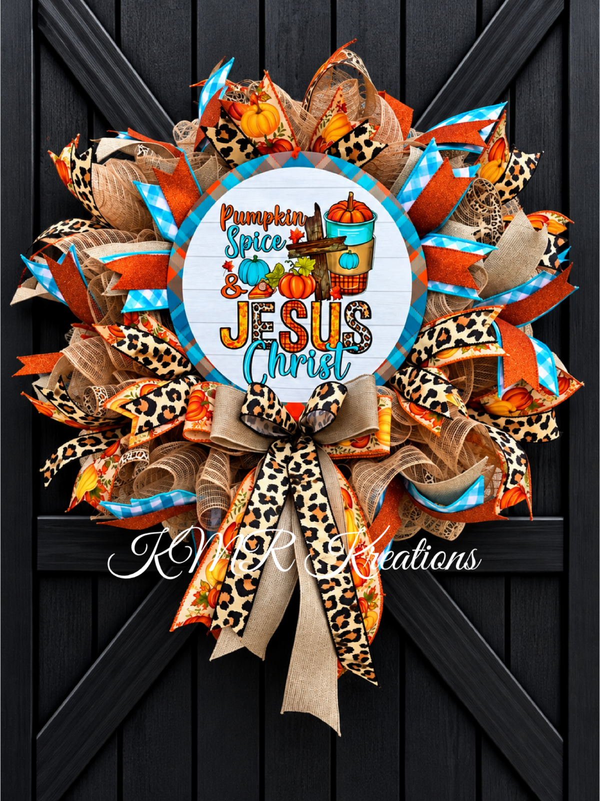 Pumpkin Spice & Jesus Christ Fall Wreath