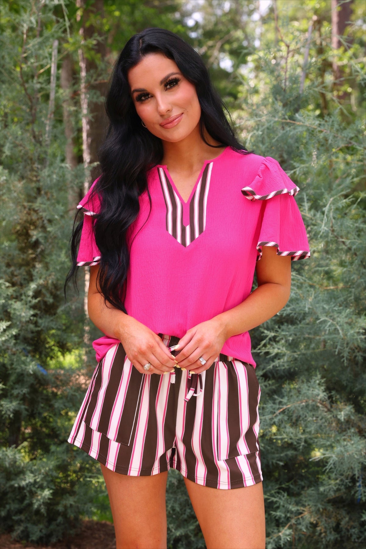 Neapolitan Stripes Paperbag Shorts