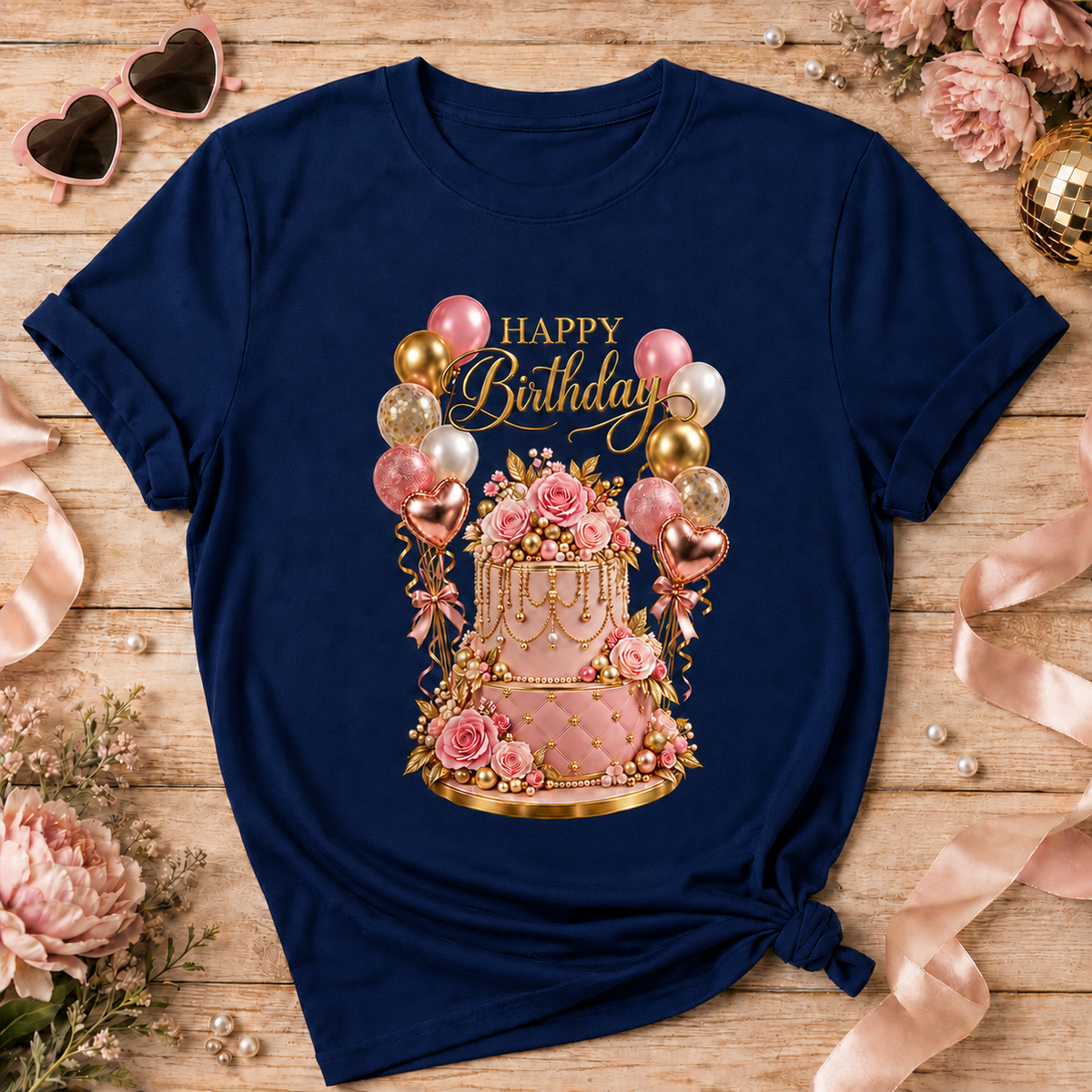 Happy Birthday Cake Graphic Tee