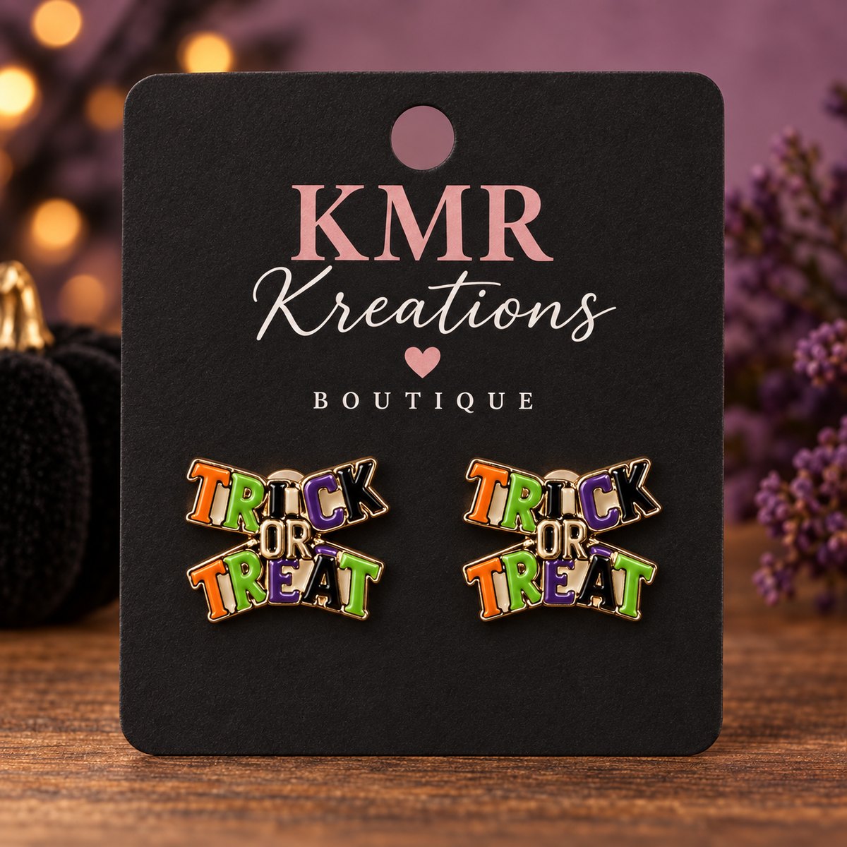 Trick or Treat Halloween Stud Earrings