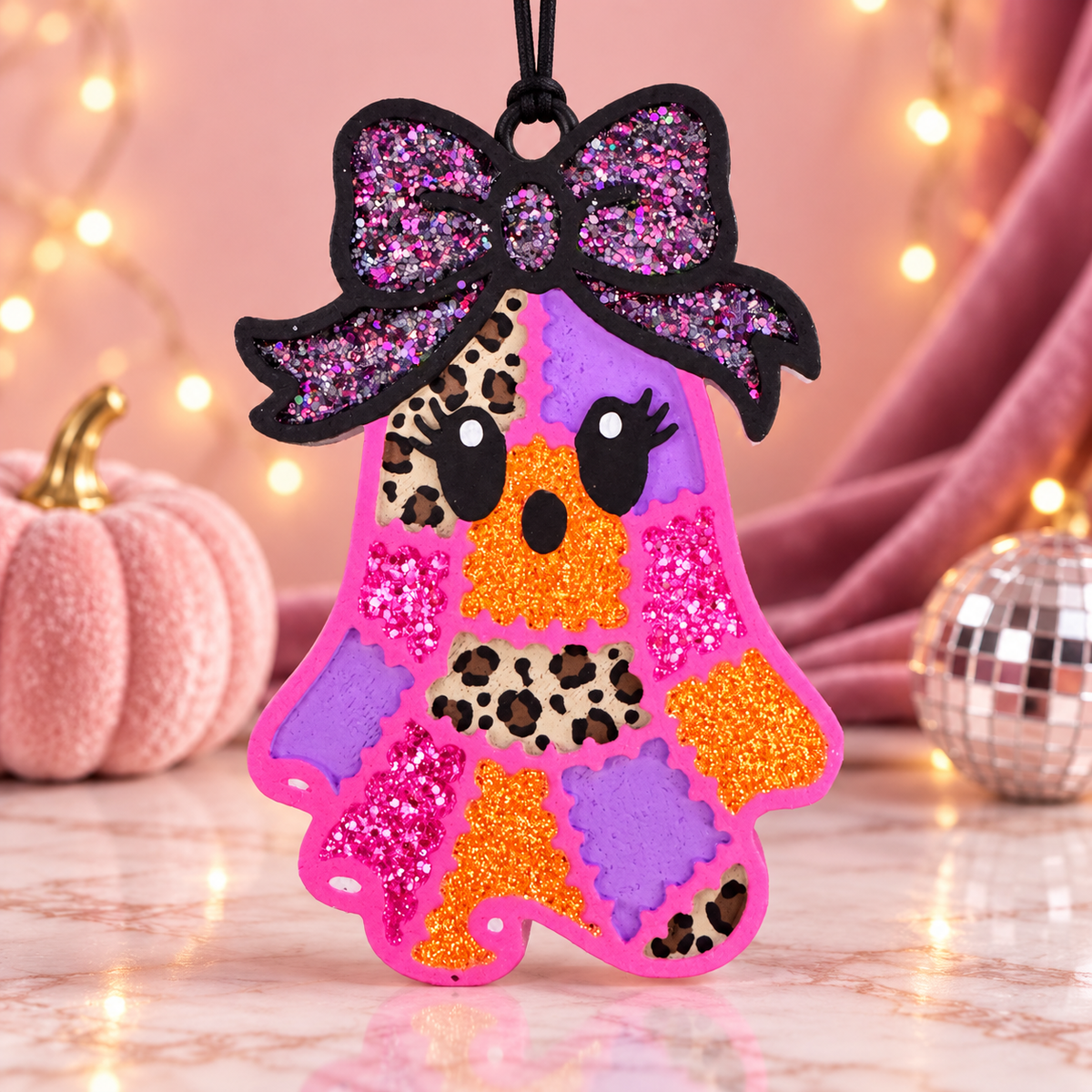 Patchwork Ghost Car Freshie – Baja Cactus Blossom Scent