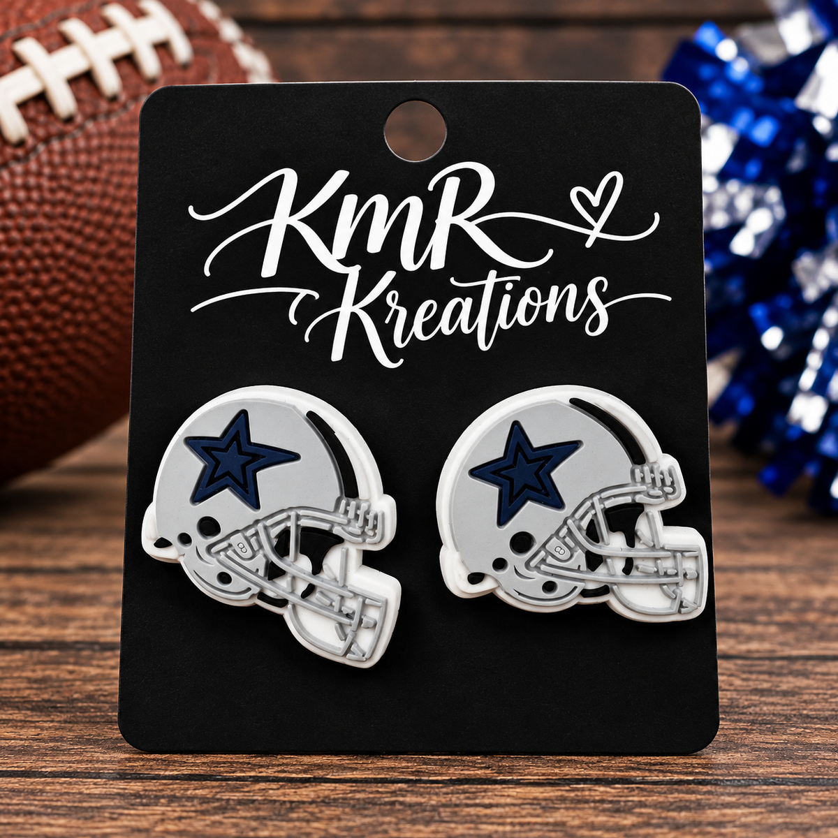 Star Helmet Stud Earrings – Game Day Collection