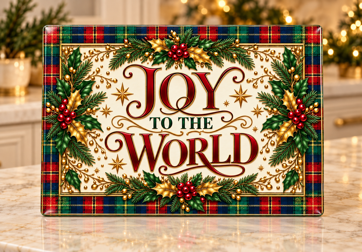 Christmas Sublimated Glass Cutting Board