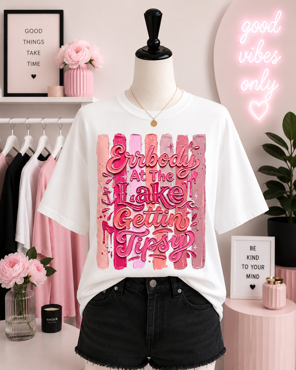 Everyday at the Lake Gettin’ Tipsy Graphic Tee