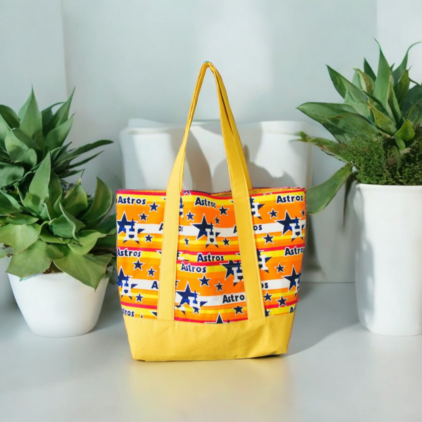 Houston Astros Retro Rainbow Jersey Tote Bag - Made to Order