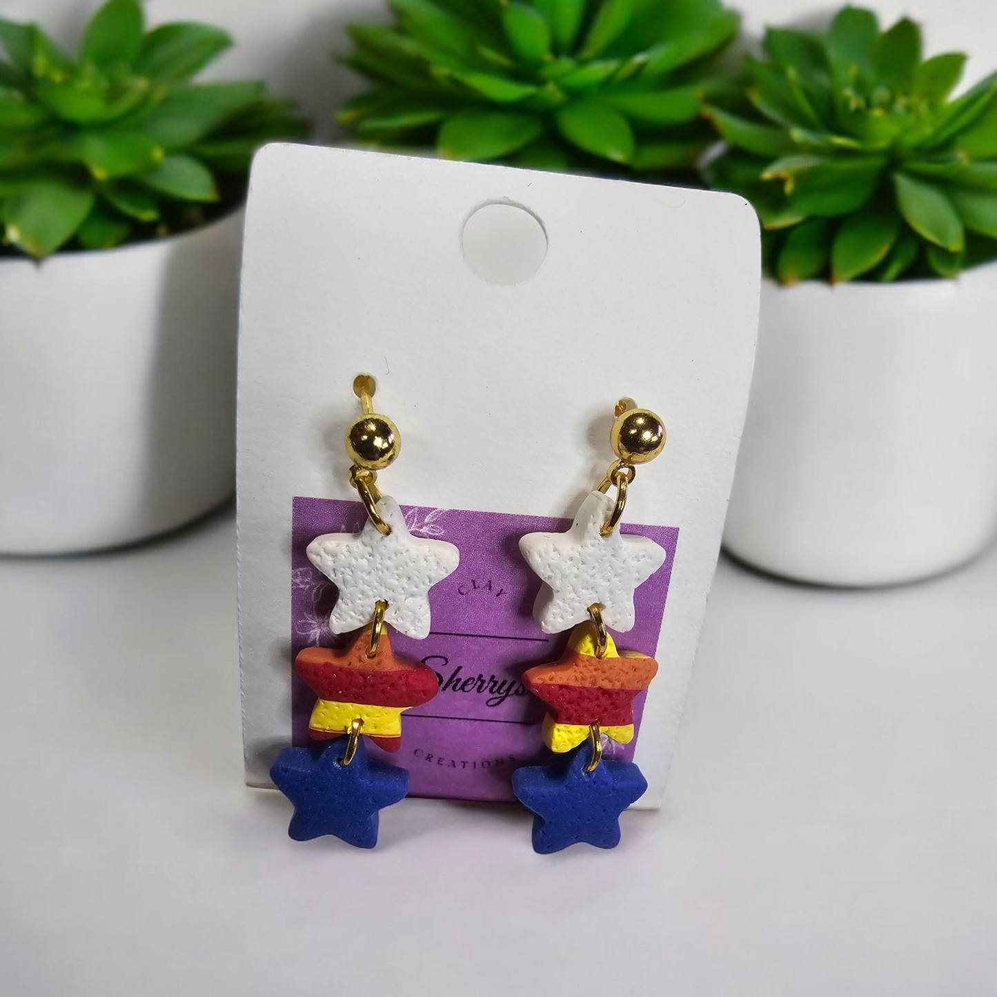 Astros Earrings, Houston Astros Jewelry, Polymer Clay Earrings, Astros Fan Accessory, Astros Game Day Jewelry,