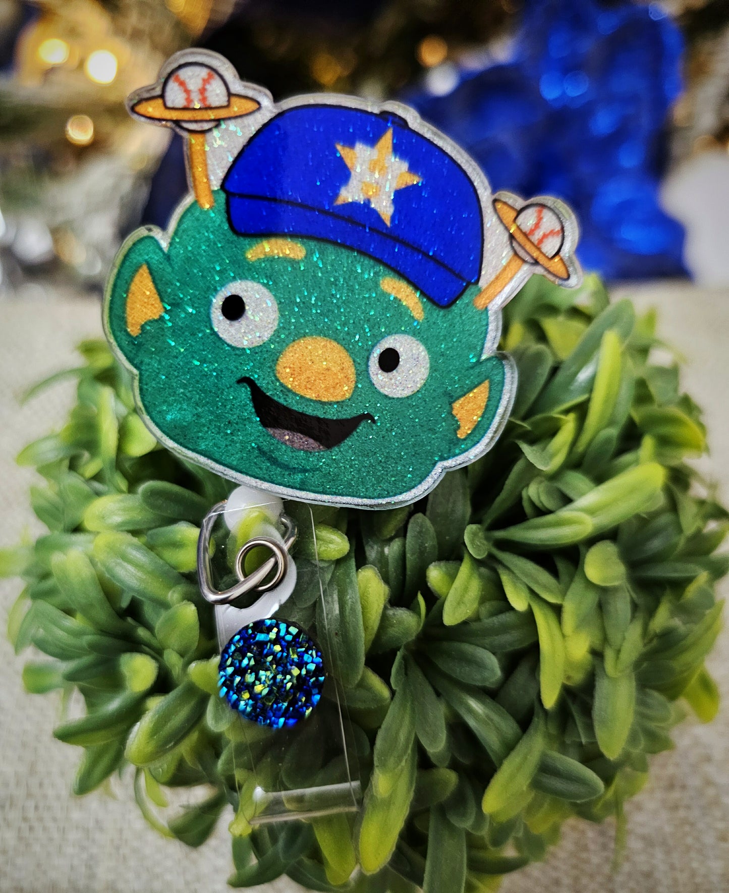 Houston Astros Reel, TX Baseball Badge Holder, Cute ID Holder, Gift for Nurse, Gift for Baseball fan