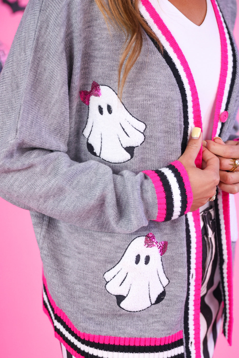 PREORDER – GiGi the Ghost Chenille Patch Cardigan