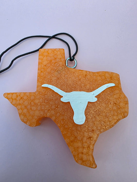 Texas Longhorns, Hook Em, UT Freshie, Collegiate Car Freshie, Game Day Accessories, Longhorn Spirit, Strawberry Leather Scent