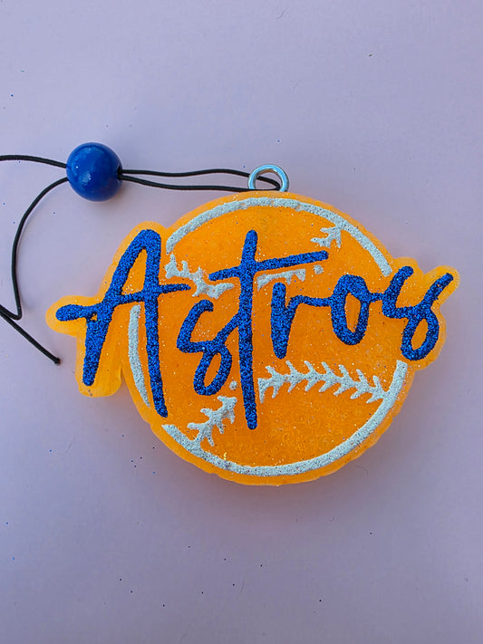 Astros Inspired Car Freshie, Sports Freshie, Baseball Car Freshie, Gift for Her, Best Friend Gift