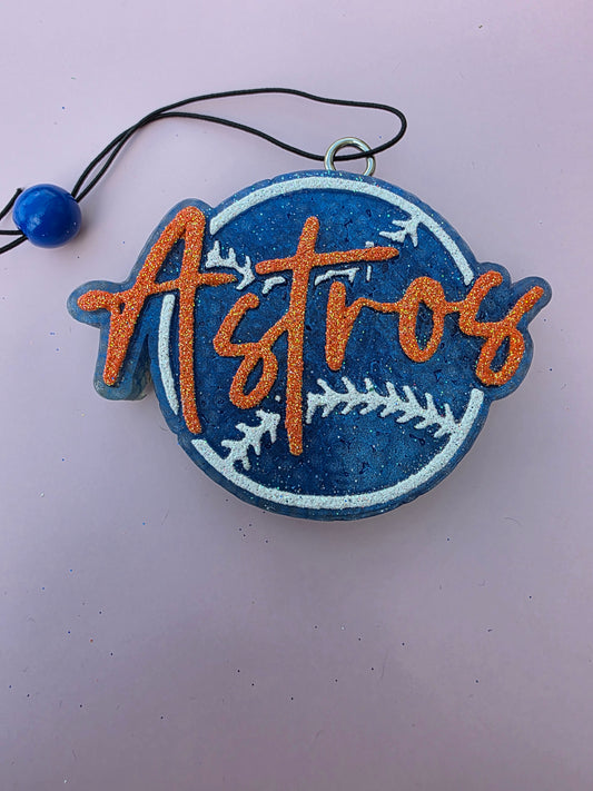Astros Inspired Car Freshie, Sports Freshie, Baseball Car Freshie, Gift for Her, Best Friend Gift