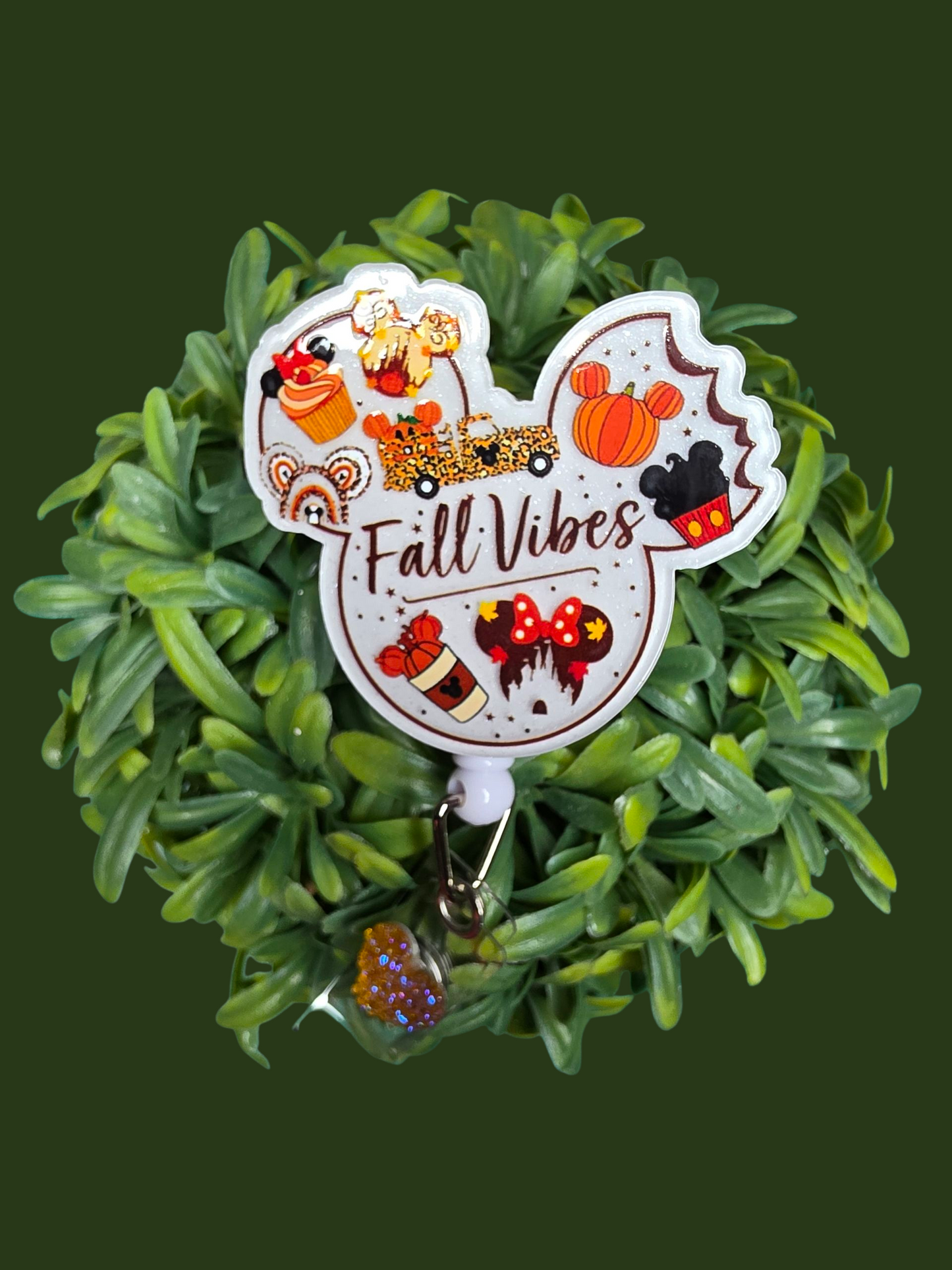 Fall Vibes Badge Reel | Autumn-Themed ID Holder