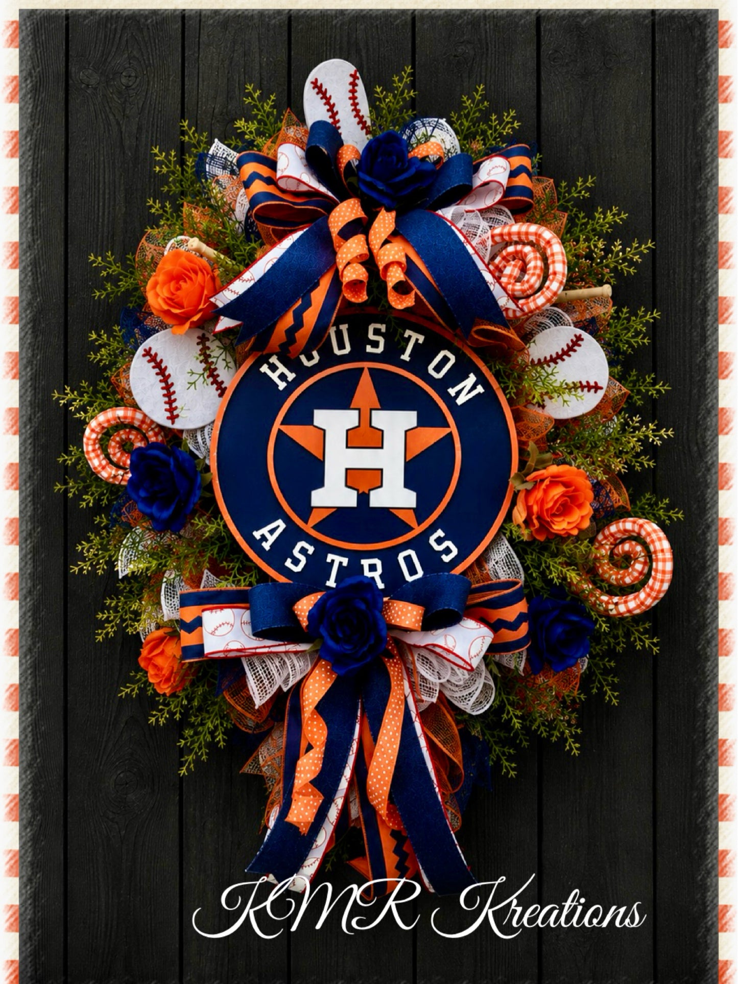 Houston Astros Baseball Swag Wreath