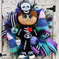 halloween wreath, candy corn wreath, halloween decor, spooky wreath, skeleton wreath, whimsical halloween, fall door decor, trick or treat wreath, handmade wreath, boy wreath, candycorn lover wreath