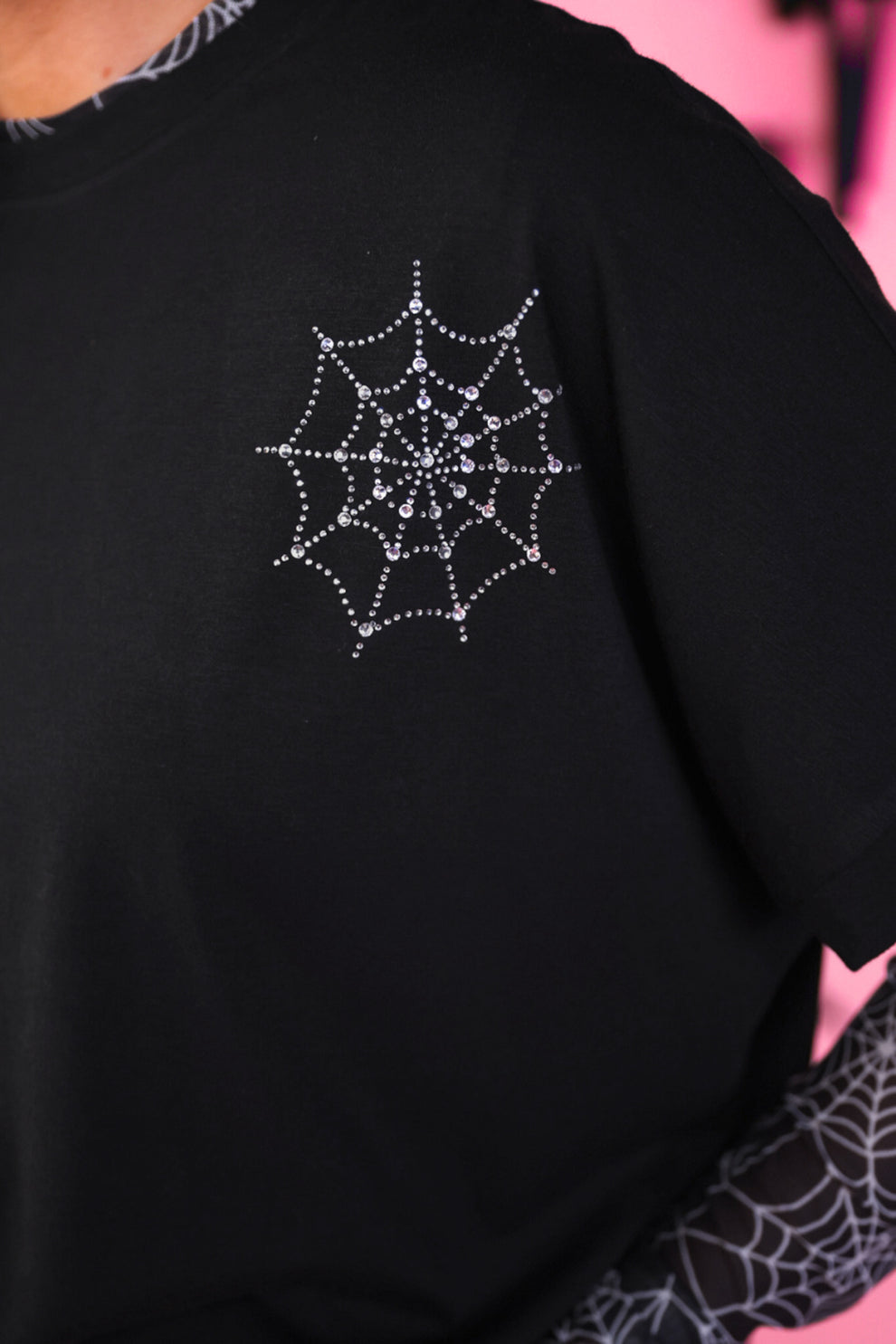 PREORDER- Rhinestone Web Tee