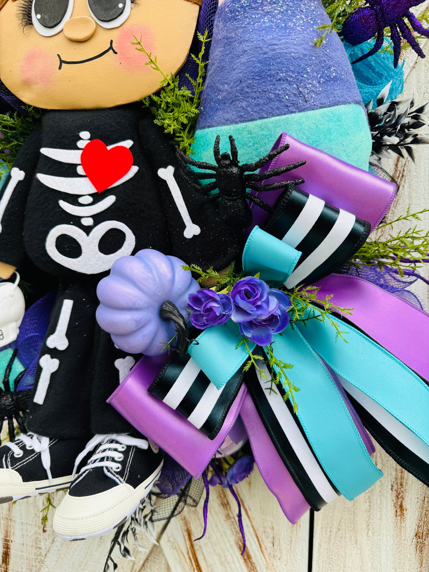 halloween wreath, candy corn wreath, halloween decor, spooky wreath, skeleton wreath, whimsical halloween, fall door decor, trick or treat wreath, handmade wreath, boy wreath, candycorn lover wreath