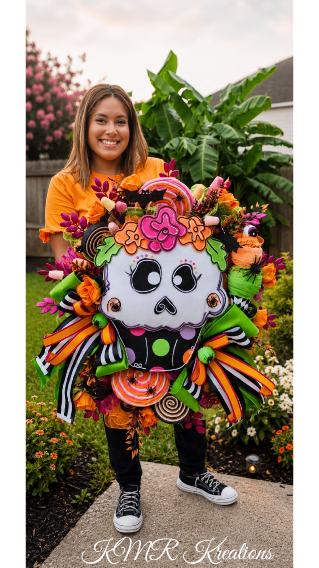 Skully Cupcake Halloween Wreath 💀🧁