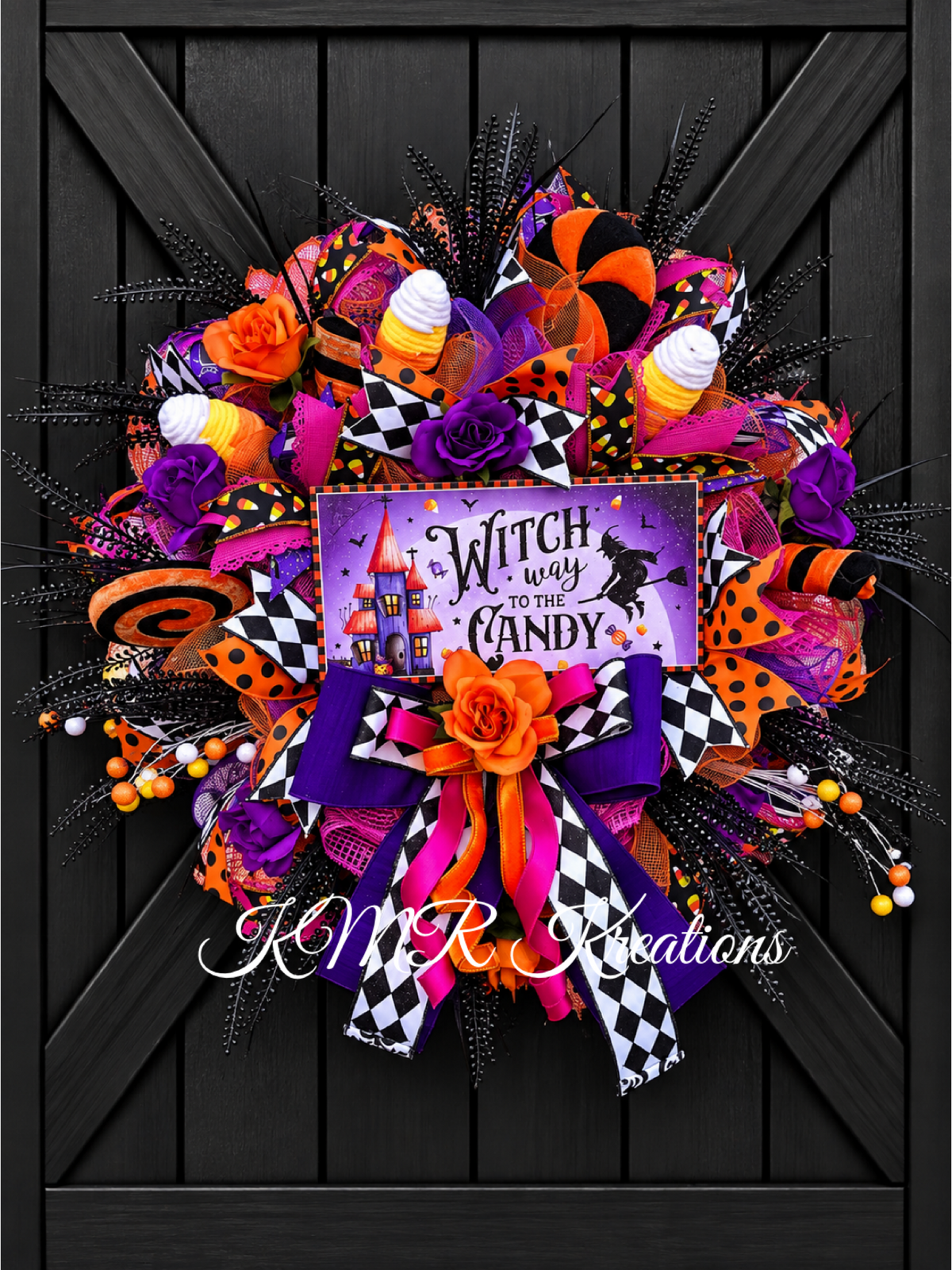 Witch Way to the Candy Halloween Wreath