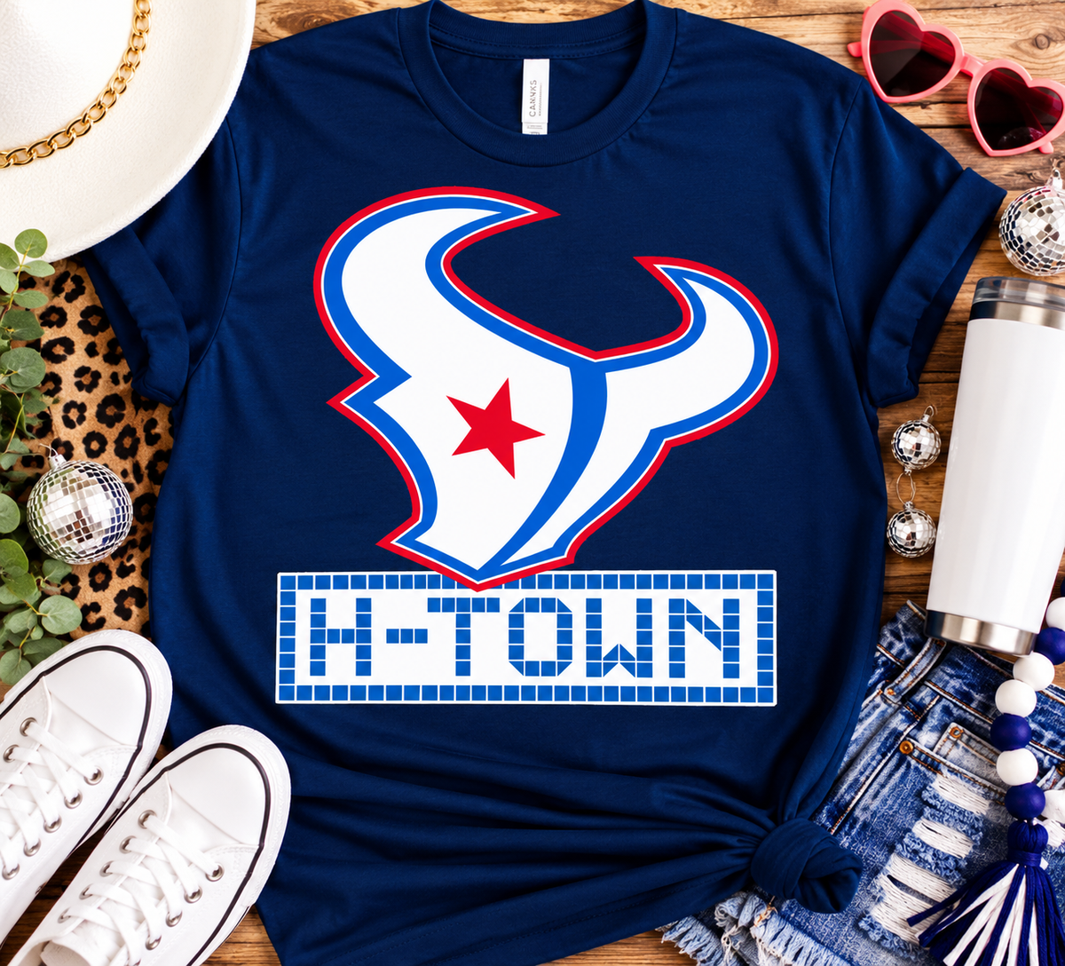 H-Town Football Inspired Game Day Tee – Navy