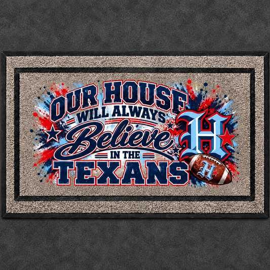Houston Football Inspired Doormat