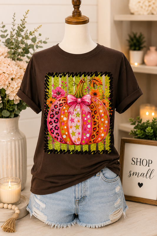 Pumpkin Patch Bow Graphic Tee
