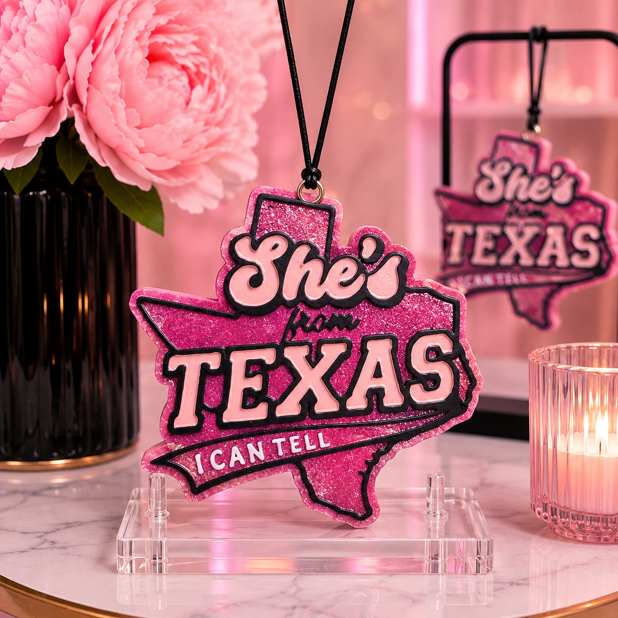 She’s From Texas, I Can Tell Car Freshie – 1000 Wishes Scent