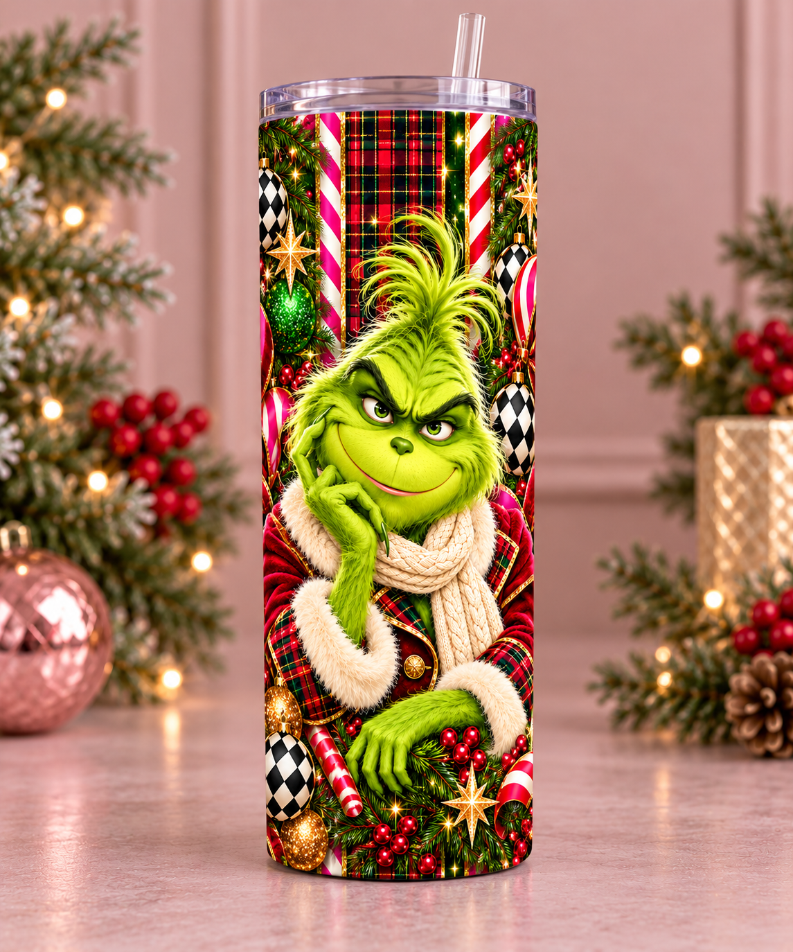 Holiday Mischief 20 oz Skinny Tumbler