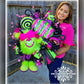 Candy Monster Wreath, Halloween Decor, Whimsical Wreath, Sweet And Spooky, Front Door Goals