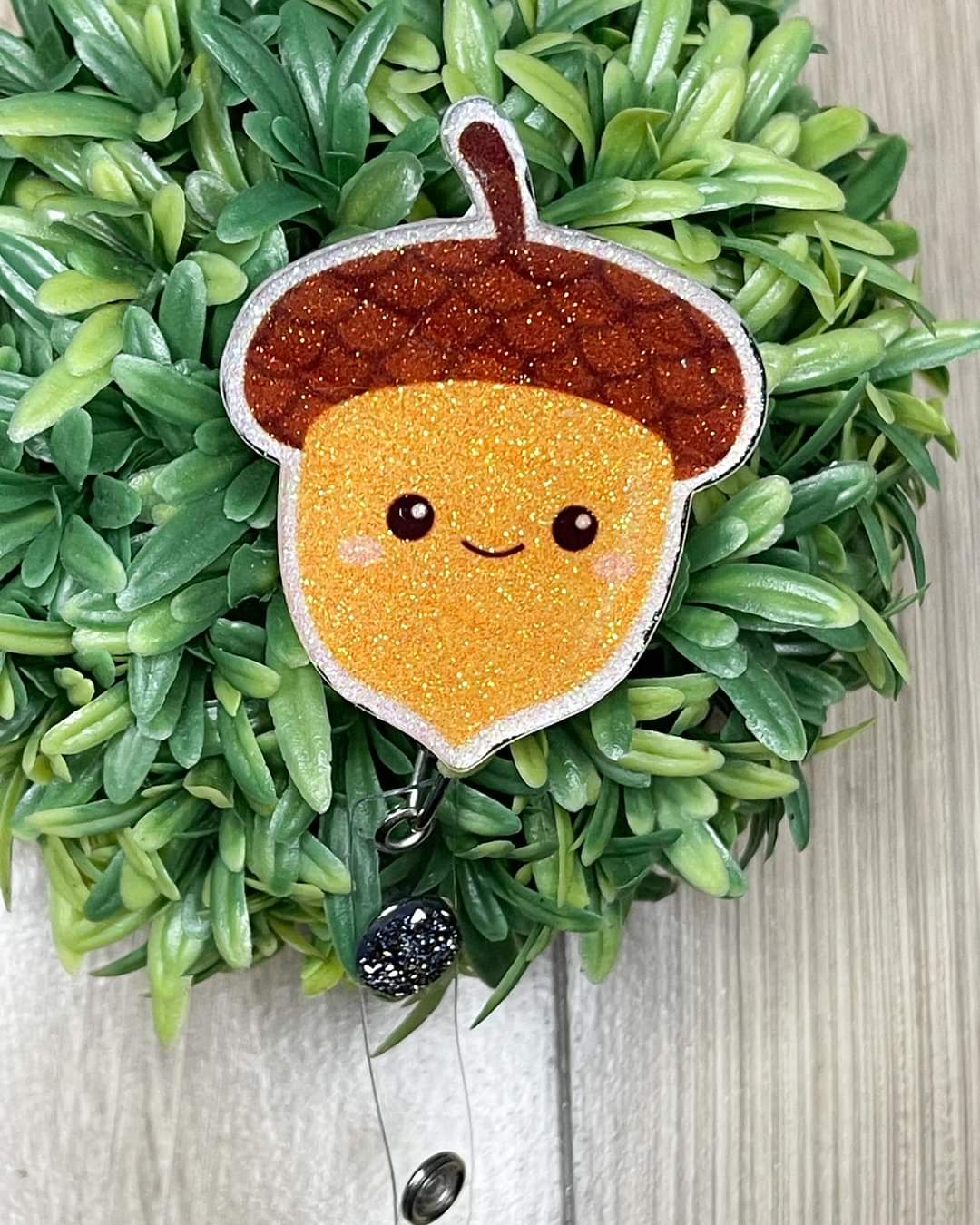 Acorn ID Badge Reel, Fall Acorn ID Reel