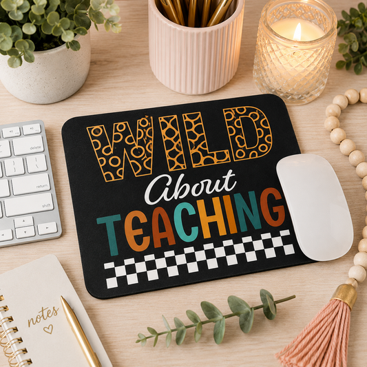 Wild About Teaching Mouse Pad | Teacher Desk Accessory