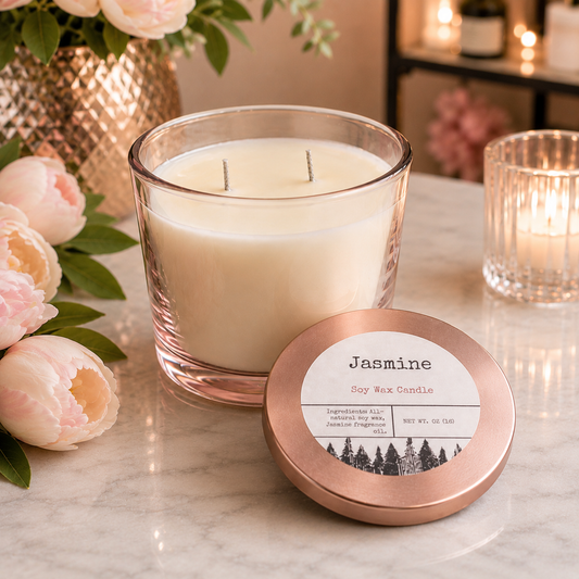 Jasmine Soy Wax Candle – Double Wick
