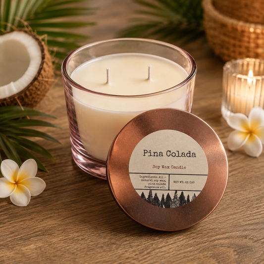 Piña Colada Soy Wax Candle – 16 oz