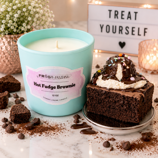 Hot Fudge Brownie Candle -
12 oz Cosmic Crème Candle