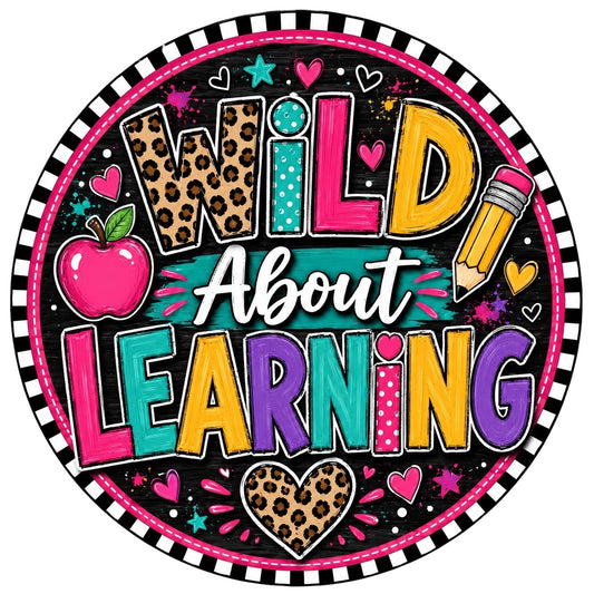 Wild About Learning Wreath