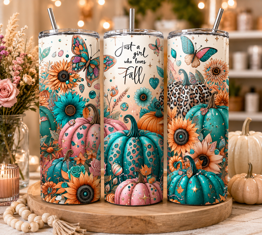Just a Girl Who Loves Fall – 20oz Stainless Steel Tumbler