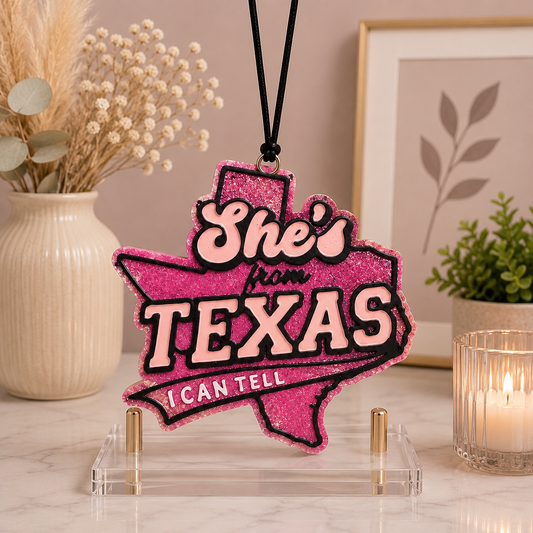 She’s From Texas, I Can Tell Car Freshie – 1000 Wishes Scent