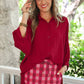 Cranberry Gingham Skort