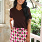Preppy Argyle Skort