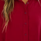 Sloane Button-Up Top – Burgundy