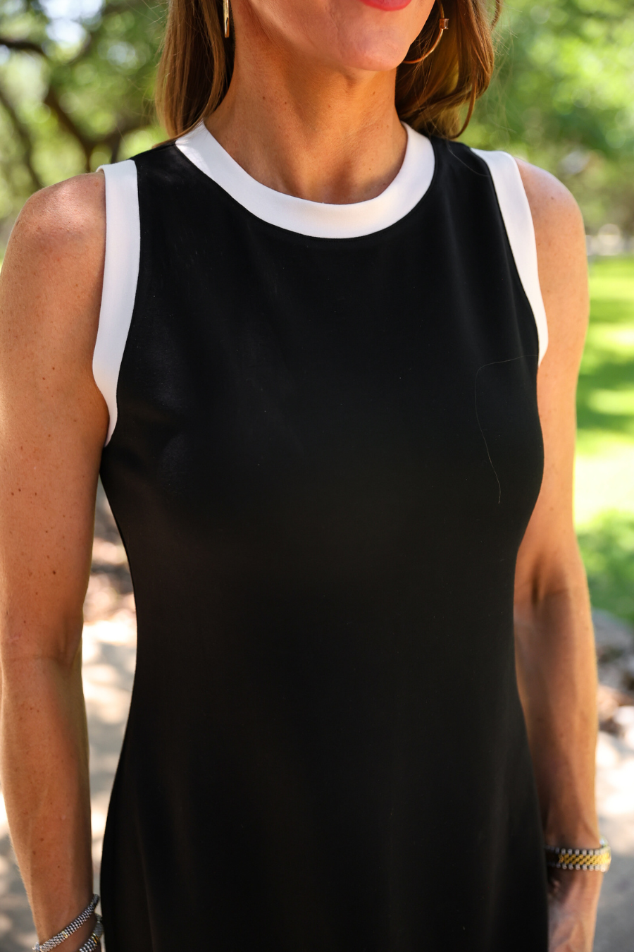 Lucy Tank Dress – Black & White
