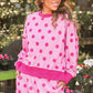 Printed Terry Skort Set – Pink/Magenta Polka Dot