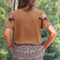 Ava Flutter Sleeve Blouse – Safari Chic