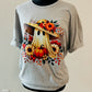Halloween Ghost Shirt, Cute Halloween Shirt, Halloween Women's Shirt, Spooky Season Shirt, Trick or Treat Shirt, Pumpkin, Sunflowers