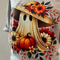 Halloween Ghost Shirt, Cute Halloween Shirt, Halloween Women's Shirt, Spooky Season Shirt, Trick or Treat Shirt, Pumpkin, Sunflowers