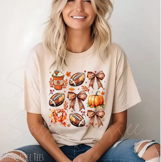 Fall Pumpkin Coquette Bow Sweatshirt, Retro Halloween Coquette Bow Sweatshirt, Football Mama Sweatshirt, Fall Season Shirt, Fall Vibes Shirt