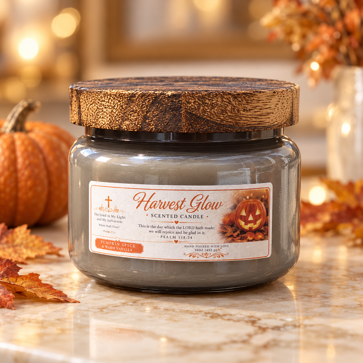 Harvest Glow Scented Candle – 16 oz
